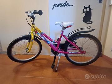 Bicicletta bambina Galaxy rosa e gialla 