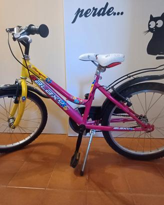 Bicicletta bambina Galaxy rosa e gialla 