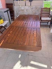 Tavolo da giardino in legno teak