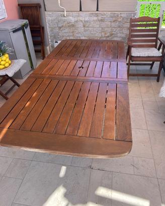 Tavolo da giardino in legno teak