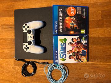 PS4 Nera con Joystick + The Sims 4 & Minecraft