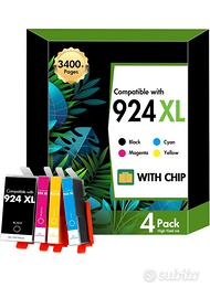 924 XL con chip per HP OfficeJet Pro 8122e 8132e