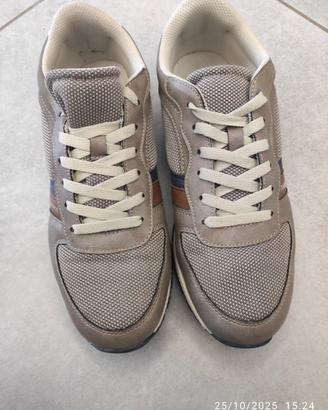 Sneakers uomo Italzero allaccite colore tortora 