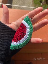 Charm per borsa o portachiavi a forma di cocomero