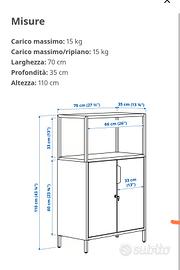 mobile da ufficio con chiave