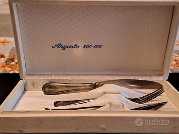 Argento 800 set posate con scatola