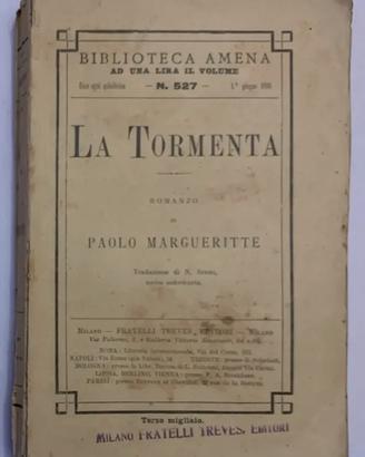 Libro antico Margueritte LA TORMENTA Treves 1898