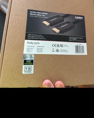 Cavo HDMI Lindy 15m in fibra ottica NUOVO