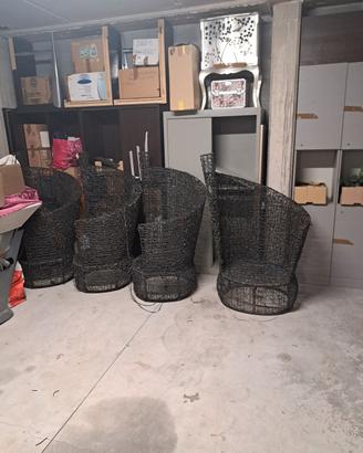 poltrone in vimini per esterni