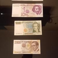 Lotto 5 Banconote Lire Italiane 100000 50000 5000 