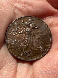 10 Centesimi 1911 Cinquantenario FDC