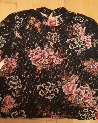 Blusa traforata fantasia Zara basic