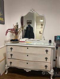 Cassettiera con specchio vintage