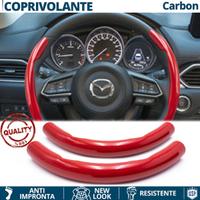 COPRIVOLANTE per MAZDA in FIBRA CARBONIO Rosso