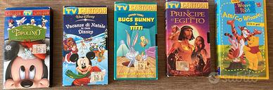 5 FILM CARTONI ANIMATI IN VIDEOCASSETTA