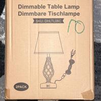 EDISHINE Lampade da Comodino Touch Set di 2