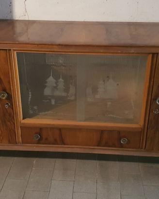 Credenza con vetrina anni 50 cm. 180