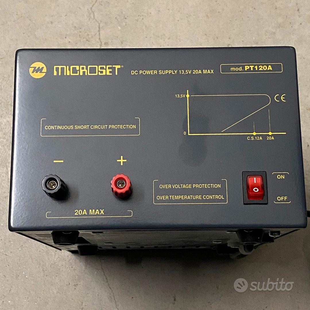 Microset PT120 ALIMENTATORE STABILIZZATO A TENSIONE FISSA 13,5V 20A