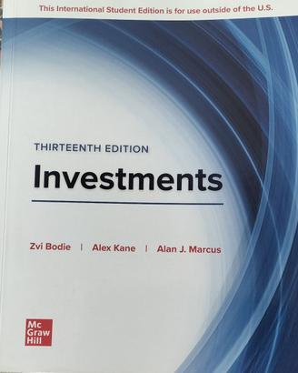 Libro universitario "Investments"