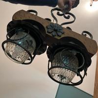 Lampadario rustico vintage