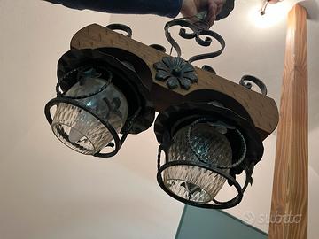 Lampadario rustico vintage