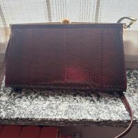 Cordinato borsa e portafoglio donna in pitone
