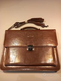 borsa 24 ore porta documenti in vera pelle, nuova