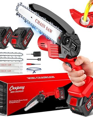 Mini Motosega a Batteria per Potatura con 2x4000 m