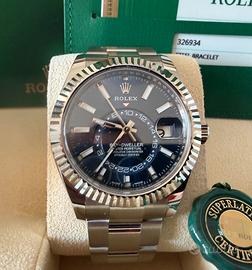 Rolex Sky Dweller Blu nuovo ref 326934 acciaio