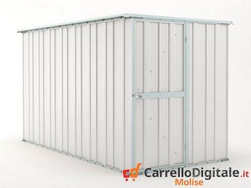 deposito attrezzi giardino 175x307cm 5,4mq bianco