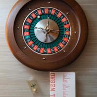 Pregiata Rouette Dal Negro in Legno, 36 cm Vintage