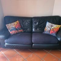 Divano letto in pelle