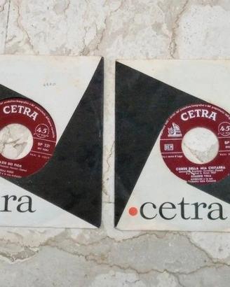 Coppia di dischi vinile 45 giri Villa e Pizzi