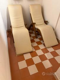 Sedia a sdraio in legno di quercia