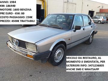 Alfa Romeo Alfetta 1.6 1984 Da Restauro