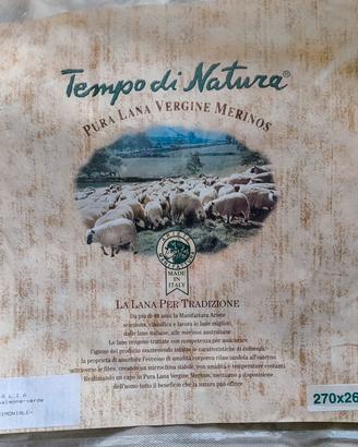 Coperta Matrimoniale Lana Merinos 270x260 - NUOVA