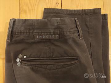 Pantaloni Incotex marrone da uomo