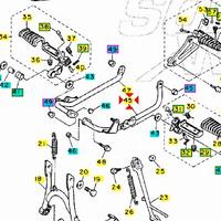 Supporto pedana anteriore Sx Yamaha Virago 750 3CF