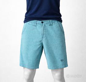 Bermuda chino uomo Fred Perry, tg 48, azzurro 