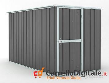 deposito attrezzi giardino 175x307cm grigio scuro