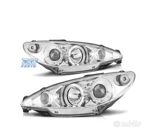 FARI PEUGEOT 206 CONNETTORE H4 98-08 OCCHI ANGEL C