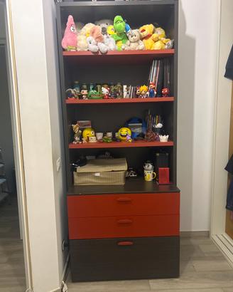 Set cameretta completo: letto,scrivania e libreria