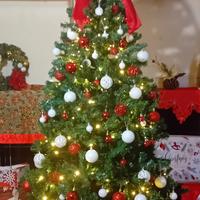 albero di natale 180cm nuovo con addobbi
