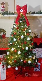 albero di natale 180cm nuovo con addobbi