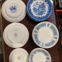 21 Piatti collezione ceramica porcellana inglese