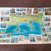 Cartina turistica "Il golfo di Napoli" vintage