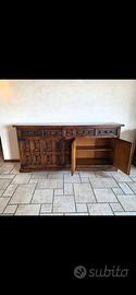 3 mobili antichi in legno massiccio lavorato mano