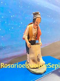 Personaggio presepe ceramica di Caltagirone 