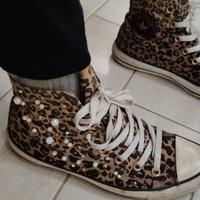 Converse All Star Leopardo con Borchie & Perle