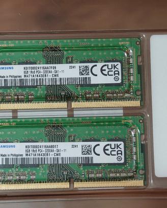 NUOVA RAM DDR4 SAMSUNG PER PORTATILE 16GB